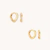 Astrid &amp; Miyu Wave Huggies Gift Set In Gold