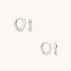Astrid &amp; Miyu Wave Huggies Gift Set In Silver