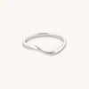 Astrid &amp; Miyu Wave Ring In Silver