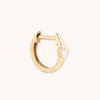 Astrid &amp; Miyu White Topaz Heart Piercing Hoop