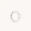 Astrid &amp; Miyu White Topaz Heart Seamless Hoop