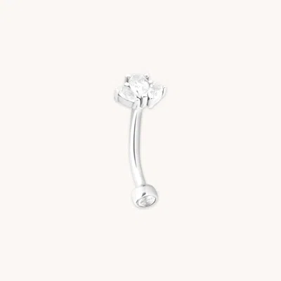 Astrid &amp; Miyu White Topaz Pear Cluster Rook Bar