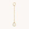Astrid &amp; Miyu White Topaz Pear Piercing Chain