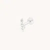 Astrid &amp; Miyu White Topaz Snake Piercing Stud
