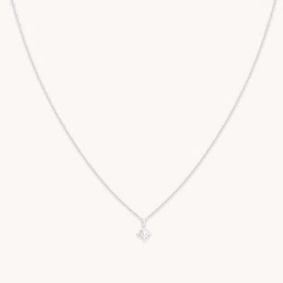 Astrid &amp; Miyu White Topaz Star Pendant Necklace In Metallic