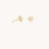 Astrid &amp; Miyu White Topaz Star Stud Earrings