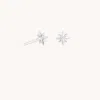 Astrid &amp; Miyu White Topaz Star Stud Earrings