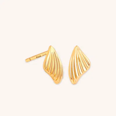 Astrid &amp; Miyu Wing Statement Stud Earrings In Gold
