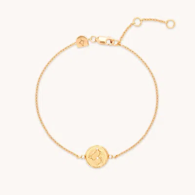 Astrid &amp; Miyu Zodiac Crystal Pendant Bracelet In Gold