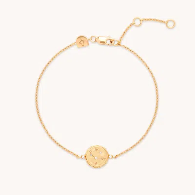 Astrid &amp; Miyu Zodiac Crystal Pendant Bracelet In Gold