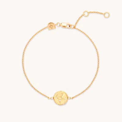 Astrid &amp; Miyu Zodiac Crystal Pendant Bracelet In Gold