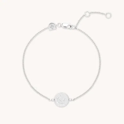 Astrid &amp; Miyu Zodiac Crystal Pendant Bracelet In Metallic