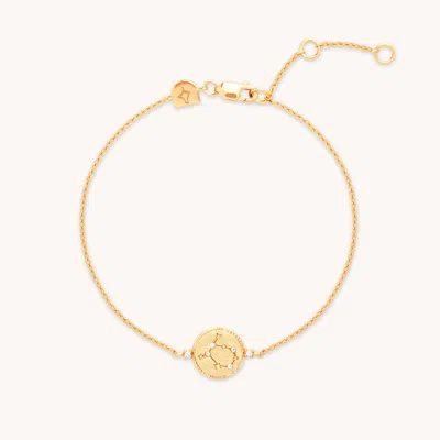 Astrid &amp; Miyu Zodiac Crystal Pendant Bracelet In Gold