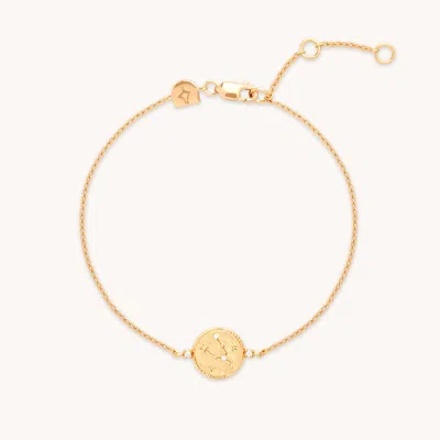 Astrid &amp; Miyu Zodiac Crystal Pendant Bracelet In Gold