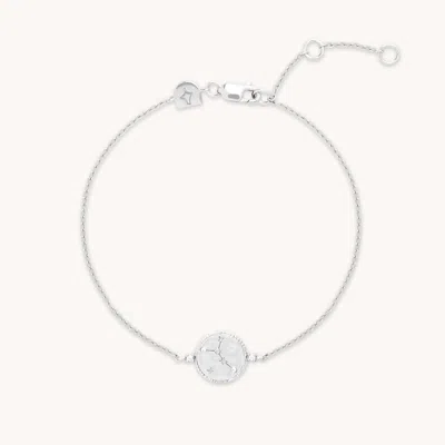 Astrid &amp; Miyu Zodiac Crystal Pendant Bracelet In Metallic