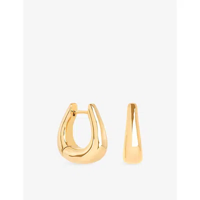 Astrid & Miyu Horseshoe 18ct Yellow Gold-plated Brass Hoop Earrings