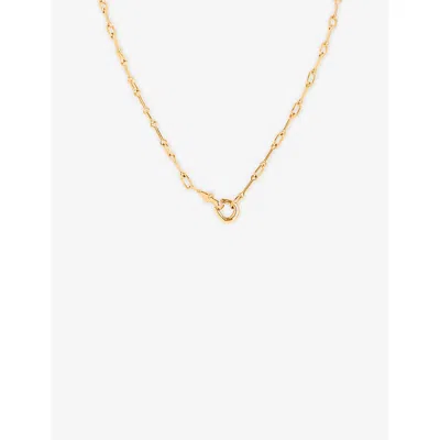 Astrid & Miyu Link Hardware 18ct Yellow Gold-plated Brass Chain Necklac In Metallic