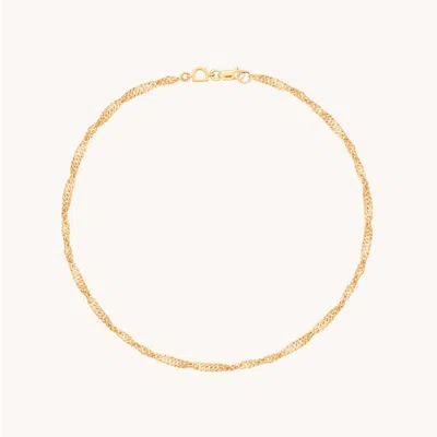 Astrid & Miyu Bold Astrid Chain Anklet In Solid Gold