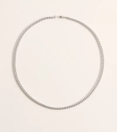 Astrid & Miyu Bold Essential Curb Chain Necklace In Silver