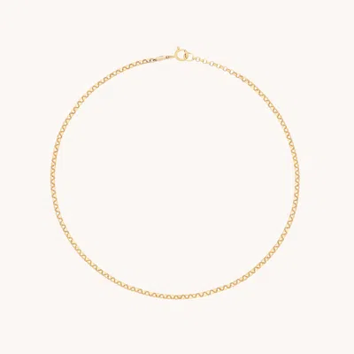 Astrid & Miyu Chelsea Chain Anklet In Solid Gold