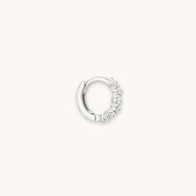 Astrid & Miyu Cluster Hoop 6.5mm In Silver