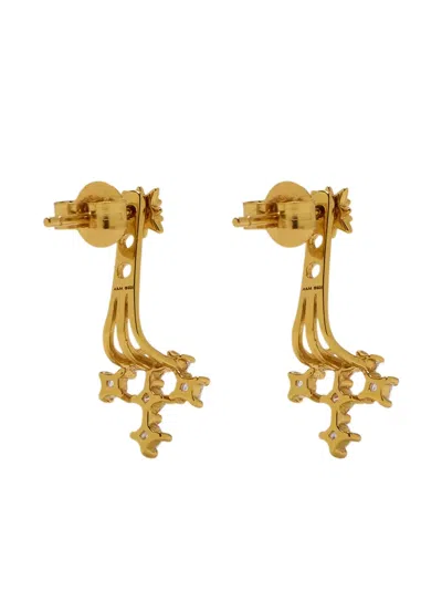 Astrid & Miyu Cosmic Crystal-embellished Earrings In Gold