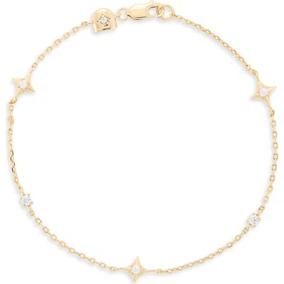 Astrid & Miyu Cosmic Star Charm Bracelet In White
