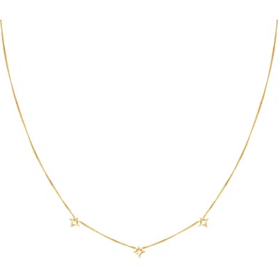 Astrid & Miyu Cosmic Star Charm Necklace In Gold