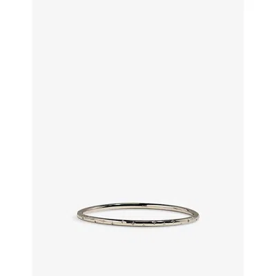 Astrid & Miyu Cosmic Star Dome Rhodium-plated Brass Bangle Rhodiumbrass