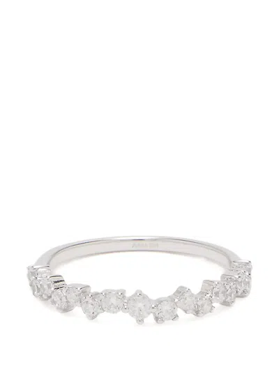 Astrid & Miyu Crystal-band Ring In Silver