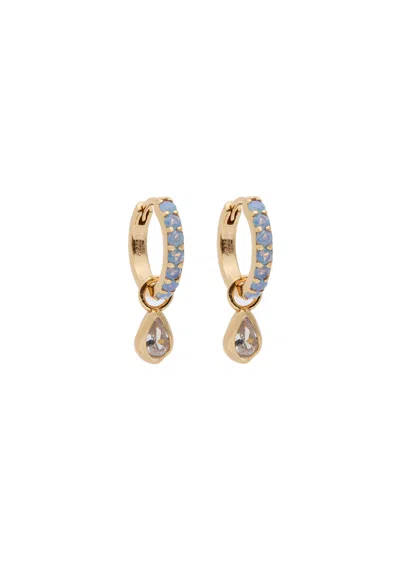 Astrid & Miyu Crystal-embellished 18kt Gold-plated Hoop Earrings