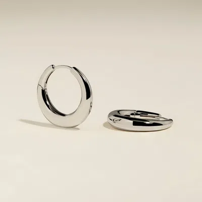 Astrid & Miyu Dome Hoops In Silver