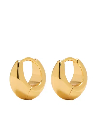 Astrid & Miyu Dome Huggie-hoop Earrings In Gold