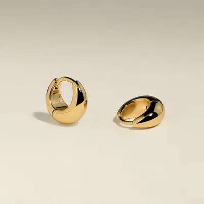 Astrid & Miyu Dome Huggies In Gold