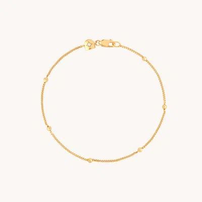 Astrid & Miyu Essential Beaded Chain Bracelet In Gold