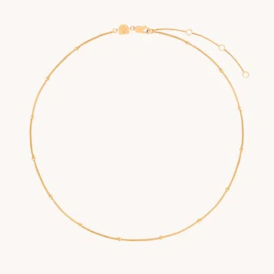 Astrid & Miyu Essential Beaded Chain Necklace In Gold