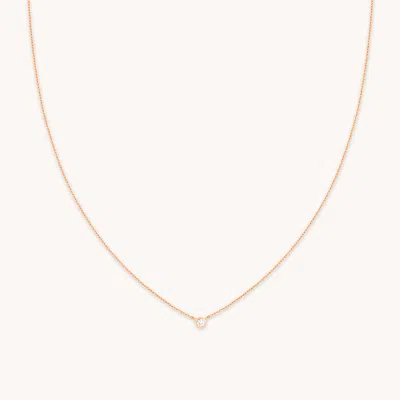 Astrid & Miyu Essential Crystal Pendant Necklace In Rose Gold