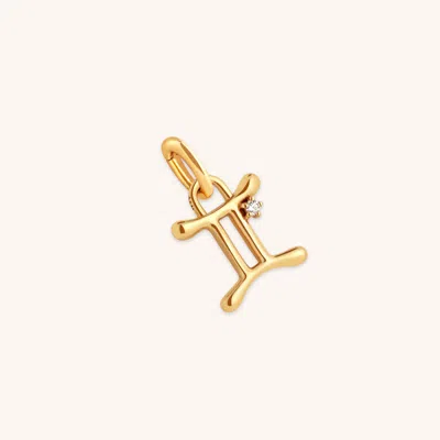 Astrid & Miyu Gemini Zodiac Clip Charm In Gold