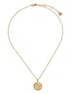 Astrid & Miyu Gemini Zodiac Pendant Necklace In Gold