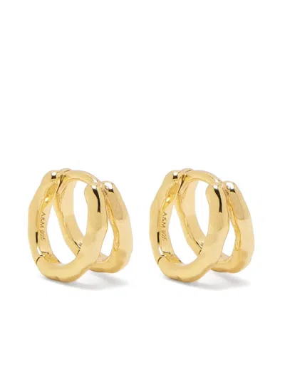 Astrid & Miyu 凹凸纹理双圈形耳环 In Gold