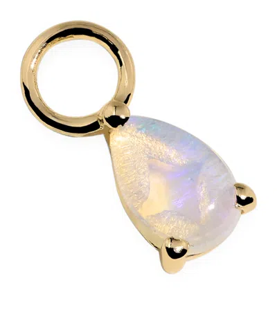 Astrid & Miyu Gold And Opal Birthstone Earring Charm