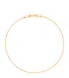 Astrid & Miyu Gold-plated Box Chain Anklet In Gold