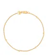 Astrid & Miyu Gold-plated Essential Beaded Chain Bracelet In Gold