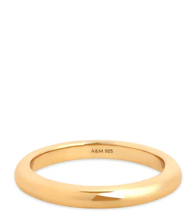 ASTRID & MIYU GOLD-PLATED ESSENTIAL STACKING RING