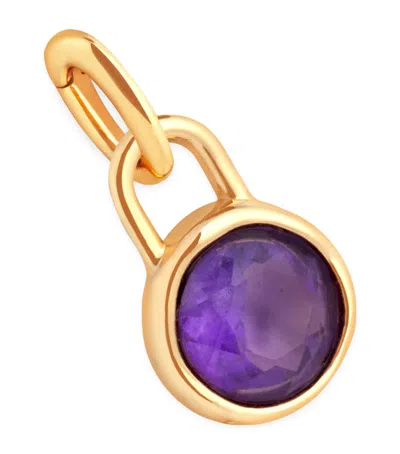 ASTRID & MIYU GOLD-PLATED FEBRUARY BIRTHSTONE CHARM