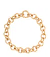 Astrid & Miyu Womens Molten Link 18ct Yellow Gold-plated Brass Chain Bracelet 18ctgoldplatedbrass In Gold