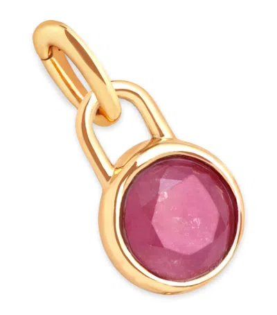 Astrid & Miyu Gold-plated October Birthstone Charm In Multi