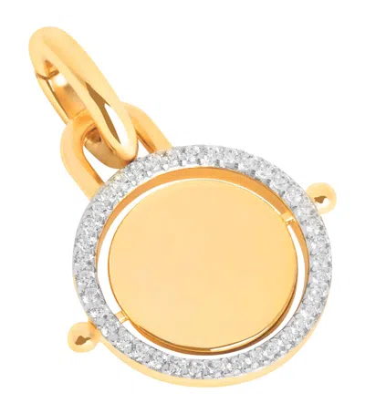 Astrid & Miyu Gold-plated Pavé Spinning Coin Clip Charm