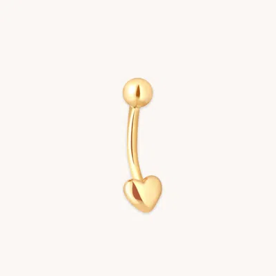 Astrid & Miyu Heart Rook Bar In Solid Gold