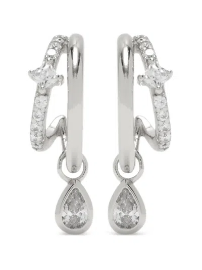 Astrid & Miyu Illusion Earrings In Metallic